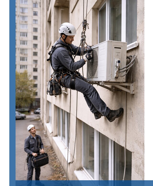 Демонтаж внешнего блока кондиционера в Дзержинском профессионально