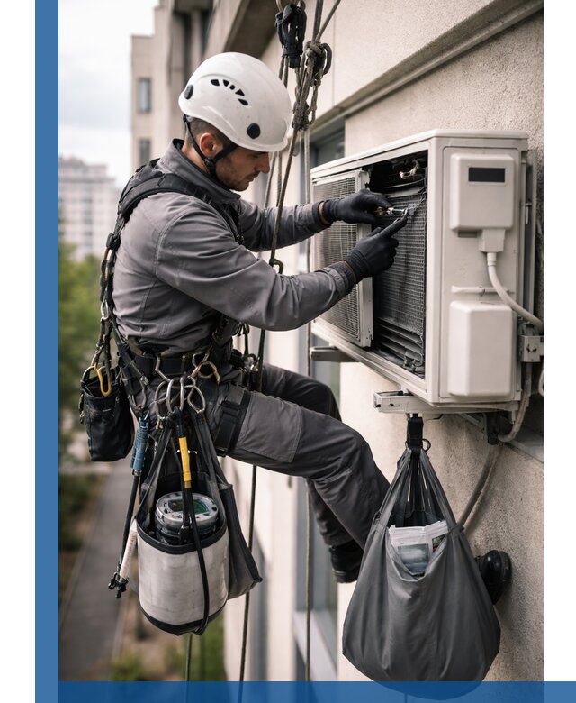 Обслуживание внешнего блока кондиционера в Дзержинском профессионально