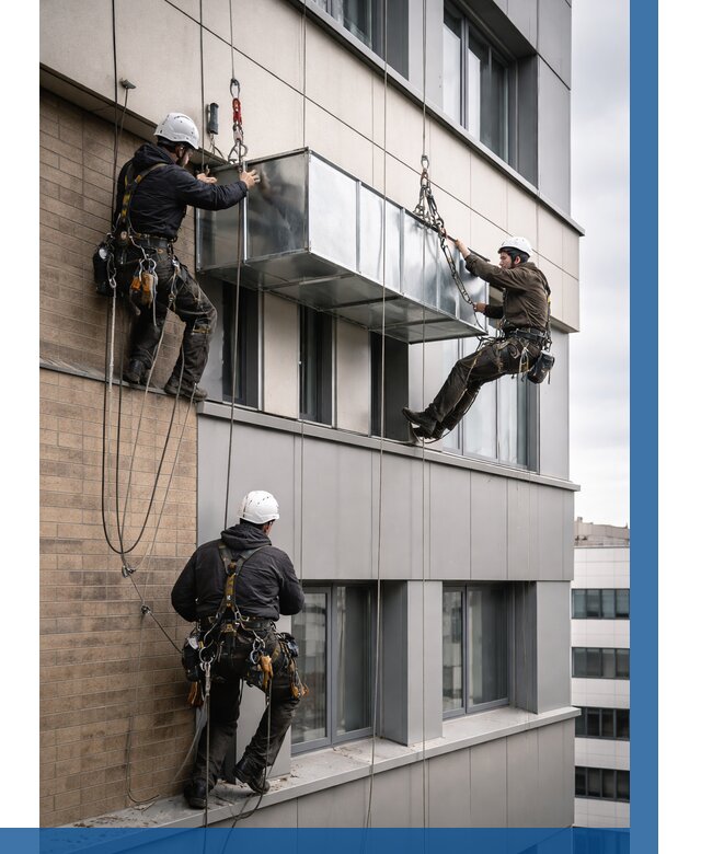 Монтаж воздуховодов на фасаде в Дзержинском от 1535 р. | ВЫСОТНИК-Дзж