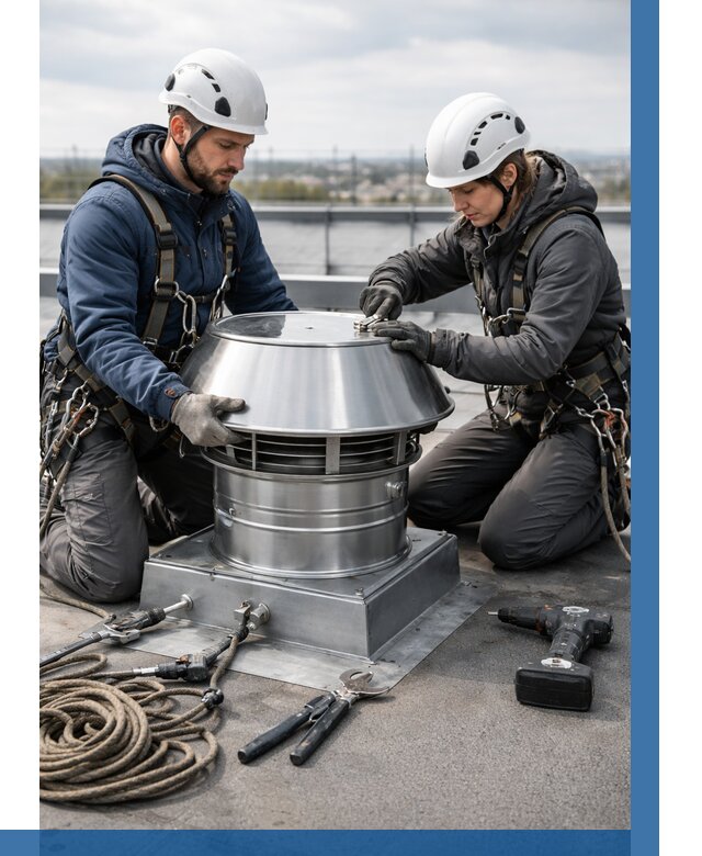 Установка дефлекторов на кровле в Дзержинском от 4605 р. | ВЫСОТНИК-Дзж