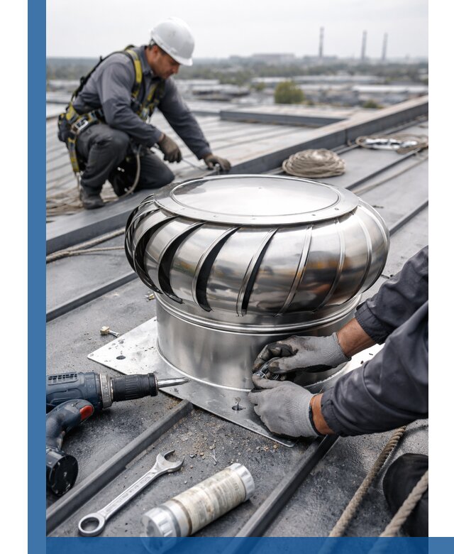 Установка дефлекторов на кровле в Дзержинском профессионально