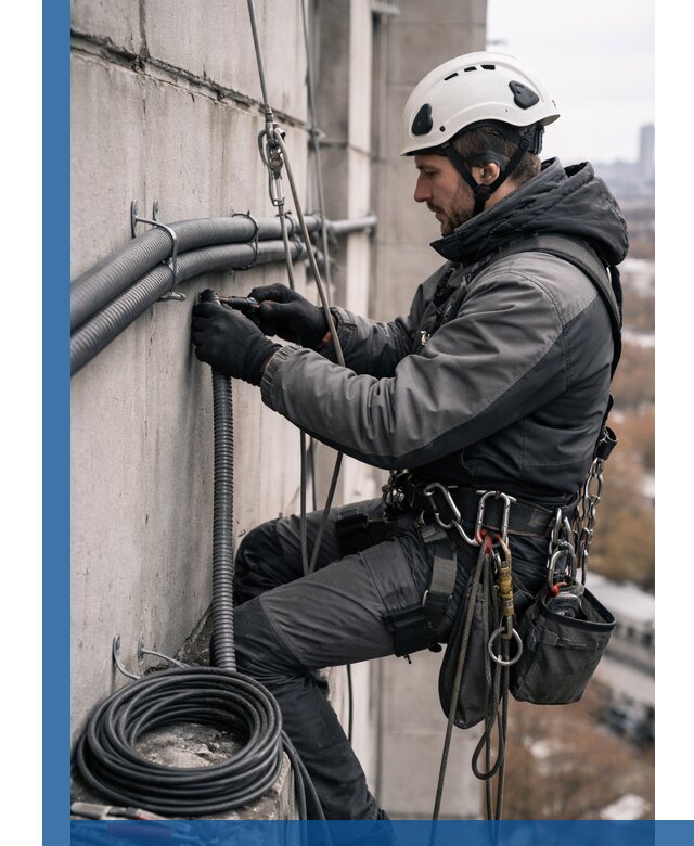 Профессиональный монтаж гофры для кабеля в Дзержинском с гарантией