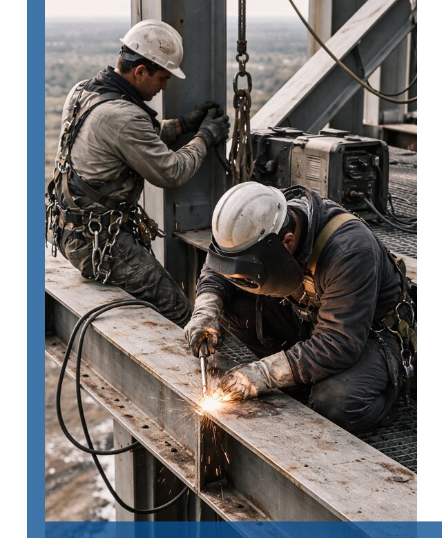 Высотные сварочные работы в Дзержинском для промышленных объектов