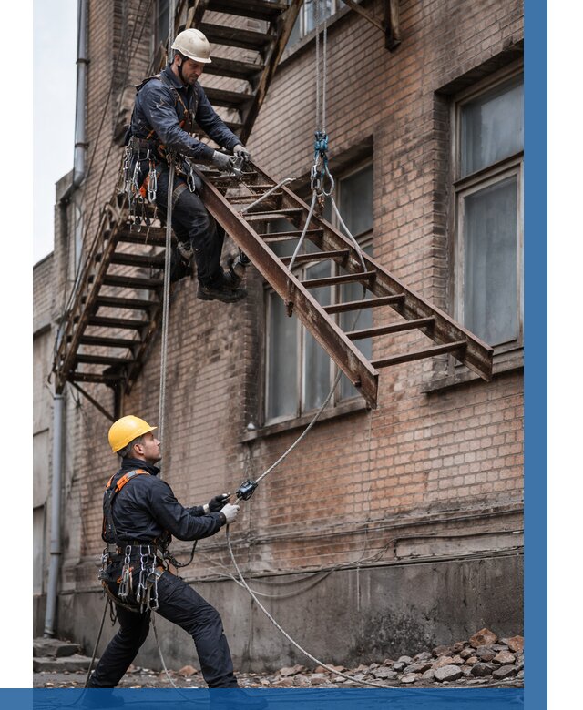 Демонтаж пожарной лестницы в Дзержинском от 12281 р. | ВЫСОТНИК-Дзж