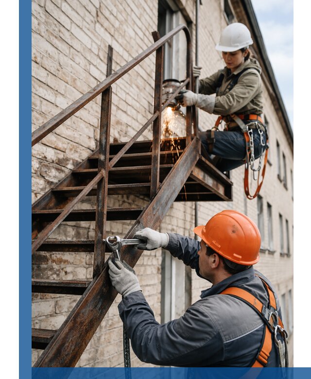 Ремонт и восстановление пожарных лестниц с выездом в Дзержинском