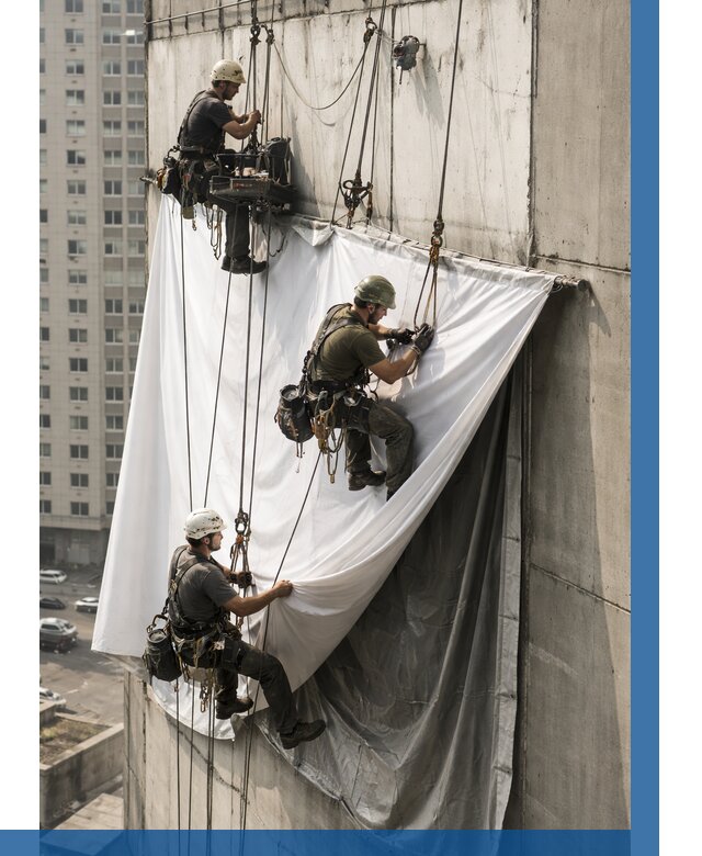Замена баннерного полотна в Дзержинском от 6652 р. | ВЫСОТНИК-Дзж—заказать