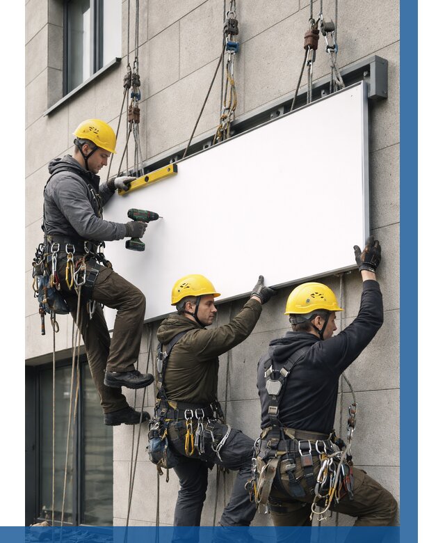 Монтаж рекламной вывески в Дзержинском от 8187 р. | ВЫСОТНИК-Дзж