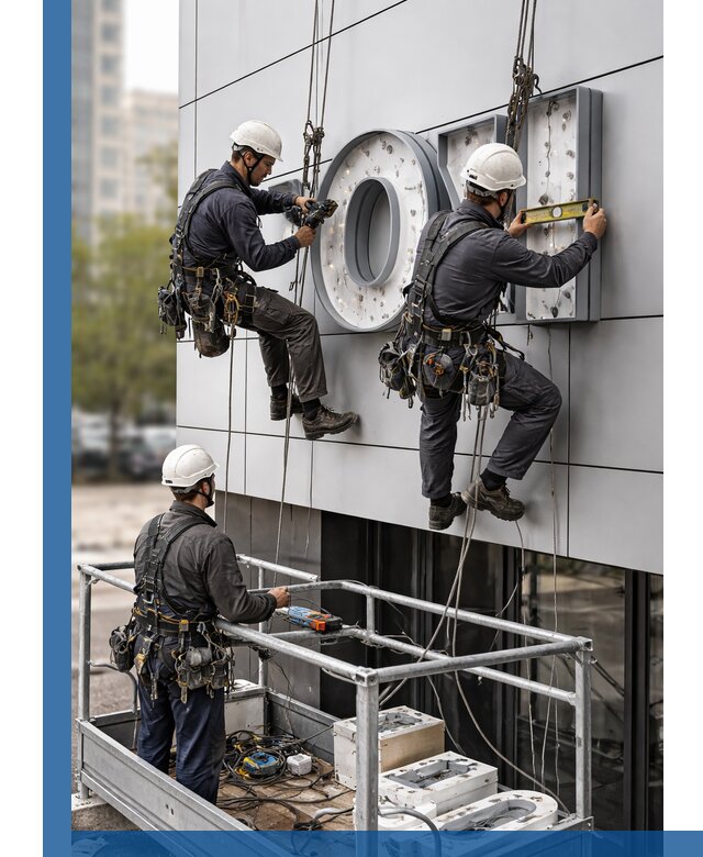 Профессиональный монтаж световых букв в Дзержинском под ключ