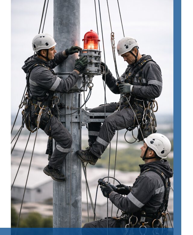 Монтаж заградительных огней в Дзержинском от 8699 р. | ВЫСОТНИК-Дзж