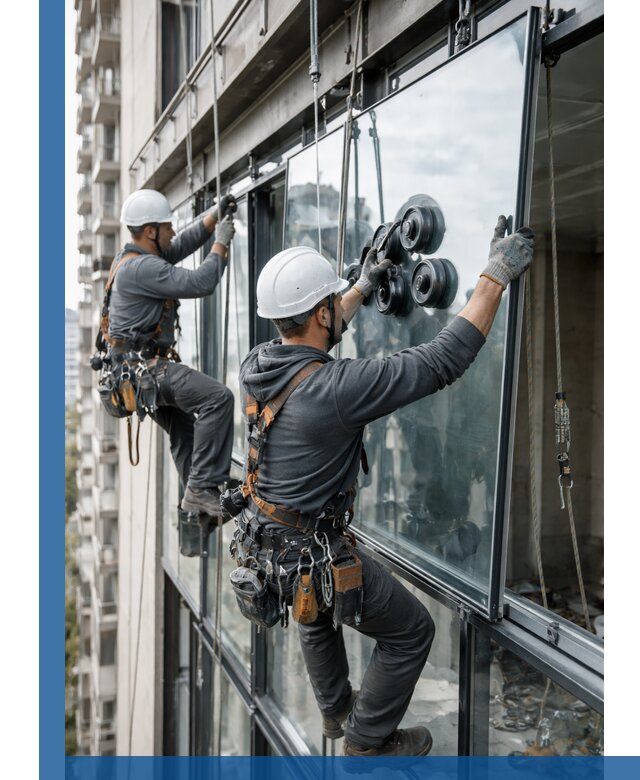 Витражное остекление фасадов и лоджий в Дзержинском под ключ