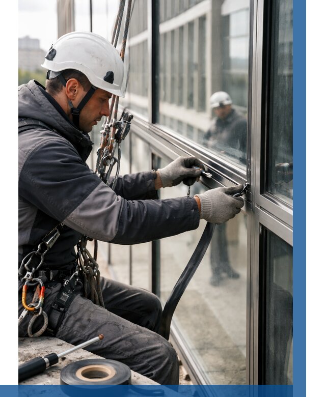 Ремонт витражных конструкций в Дзержинском от 3582 р. | ВЫСОТНИК-Дзж