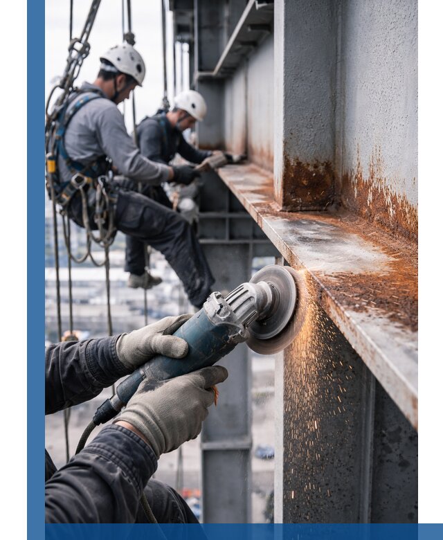 Зачистка металла от ржавчины и подготовка поверхностей в Дзержинском