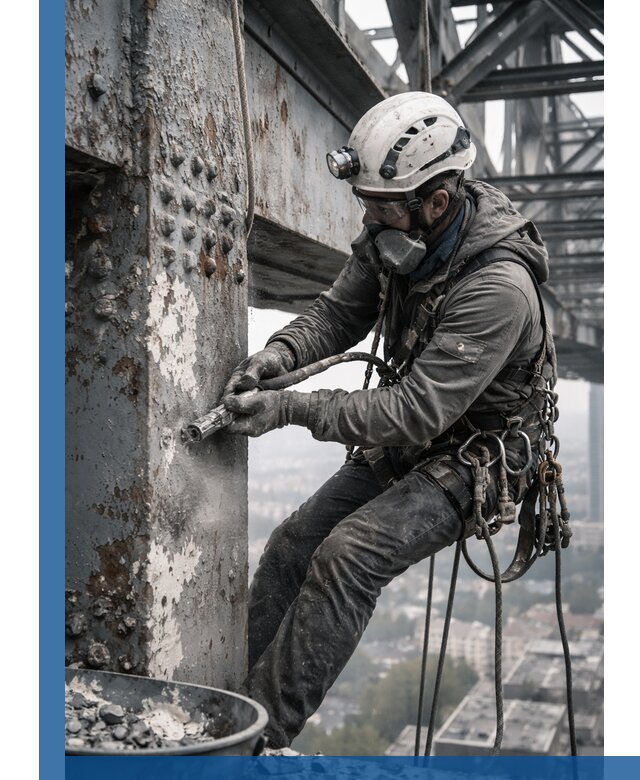 Удаление старой краски с металлических конструкций в Дзержинском