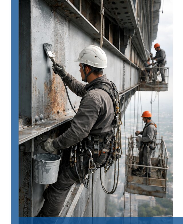 Покраска металлоконструкций на высоте в Дзержинском профессионально