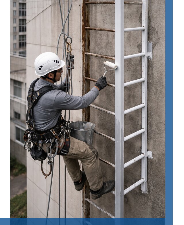 Покраска пожарных лестниц в Дзержинском от 4605 р. | ВЫСОТНИК-Дзж