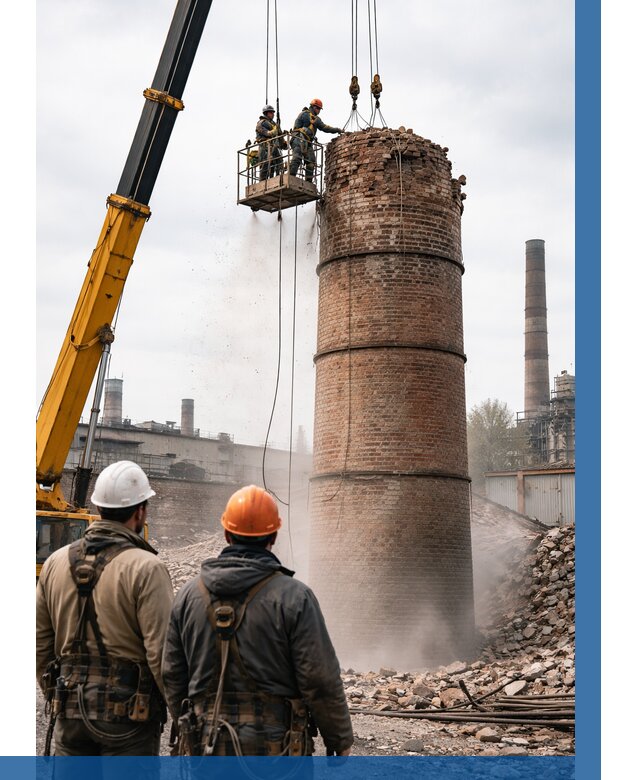 Демонтаж дымовой трубы в Дзержинском от 92106 р. | ВЫСОТНИК-Дзж, смета