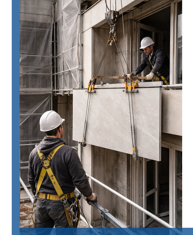 Подъем керамогранита на этаж в Дзержинском грузчиками и техникой