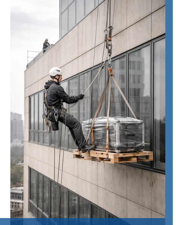 Спуск груза по фасаду в Дзержинском от 3582 р. | ВЫСОТНИК-Дзж