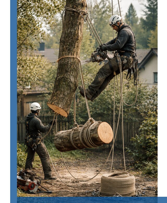 Валка деревьев частями в Дзержинском, безопасно и аккуратно