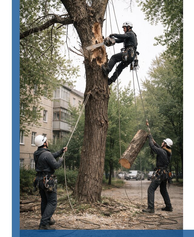 Срочное удаление аварийных деревьев в Дзержинском с гарантией безопасности