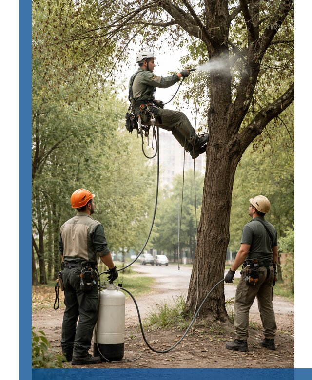 Обработка деревьев от вредителей в Дзержинском профессиональная защита