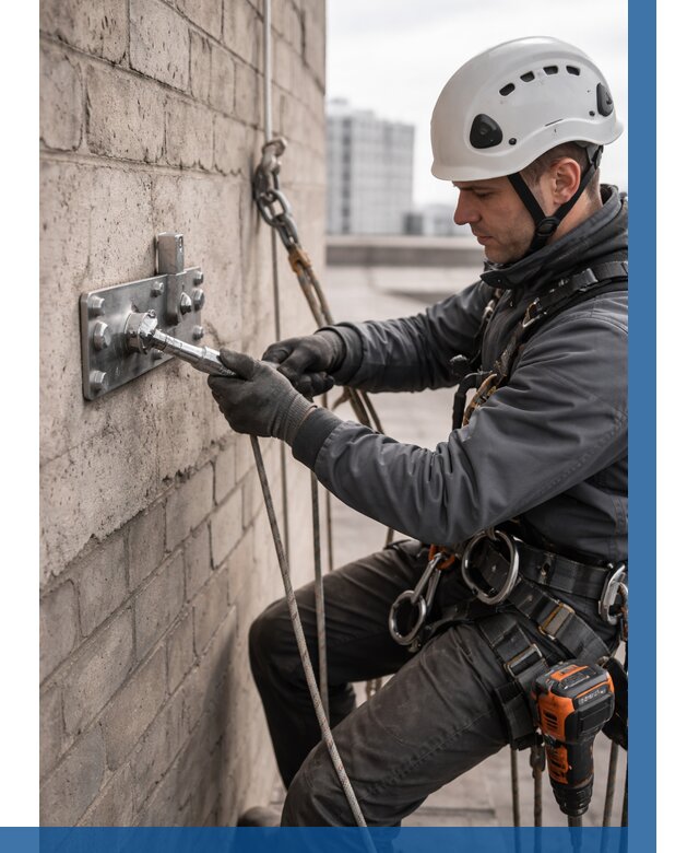 Установка анкерных точек в Дзержинском от 3582 р. | ВЫСОТНИК-Дзж