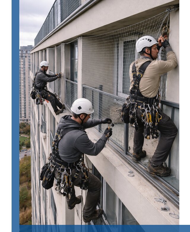 Профессиональный монтаж защитной сетки от птиц в Дзержинском