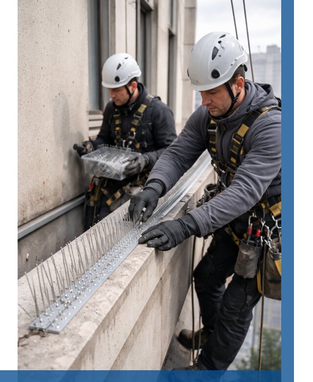 Установка шипов от птиц в Дзержинском от 870 р. | ВЫСОТНИК-Дзж