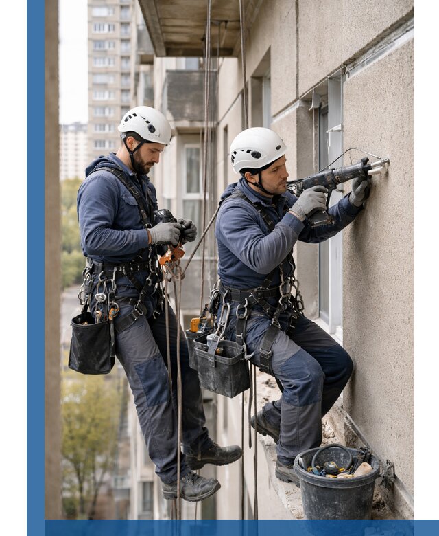 Промышленные альпинисты высотные работы и монтаж в Дзержинском